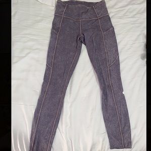 Ice wash violet verbana fast and feee high rise tight 25”